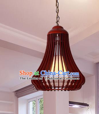 Traditional Chinese Handmade Hanging Lantern Palace Wood Ceiling Lanterns Ancient Lamp