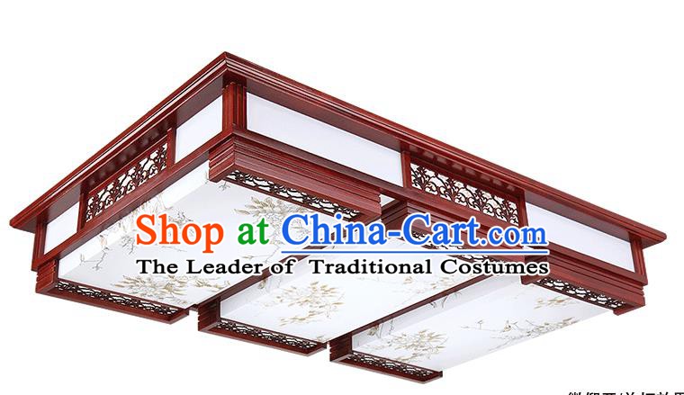 Traditional Chinese Painted Bamboo Palace Lantern Handmade Ceiling Lanterns Ancient Lamp