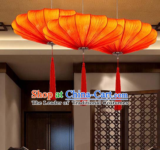 Traditional Chinese Red Palace Lantern Handmade Hanging Lanterns Ancient Fabrics Lamp