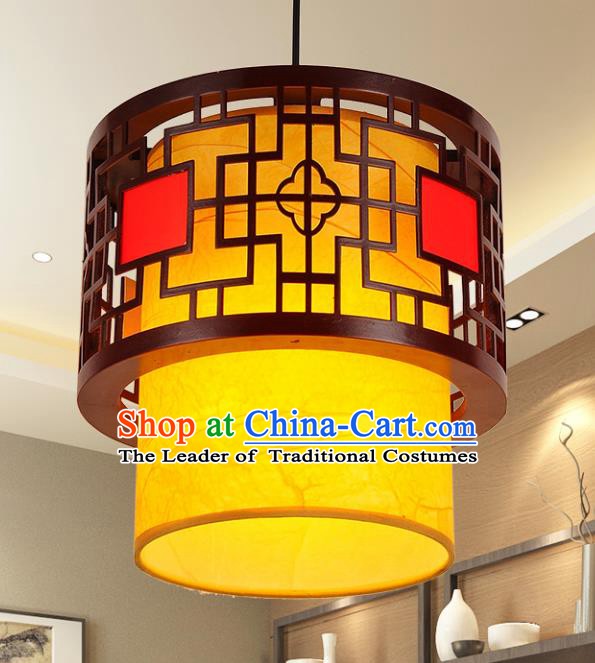 Traditional Chinese New Year Palace Lantern Handmade Wood Hanging Lanterns Ancient Lamp