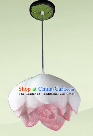 Top Grade Handmade Pink Lotus Hanging Lanterns Traditional Chinese Ceiling Palace Lantern Ancient Lanterns