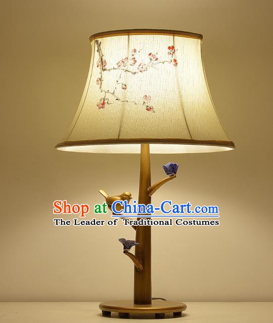 Traditional Chinese Palace Lantern Handmade Birds Desk Lanterns Ancient Lamp