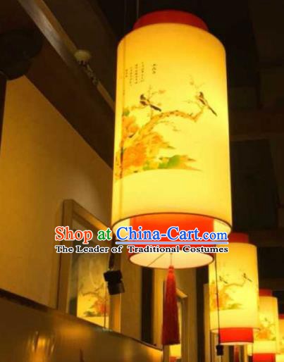 Top Grade Handmade Painting Flowers Birds Lanterns Traditional Chinese Palace Lantern Ancient Ceiling Lanterns