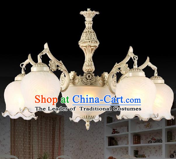 Top Grade Handmade Hanging Five-Lights Lanterns Traditional Chinese Ceiling Palace Lantern Ancient Lanterns