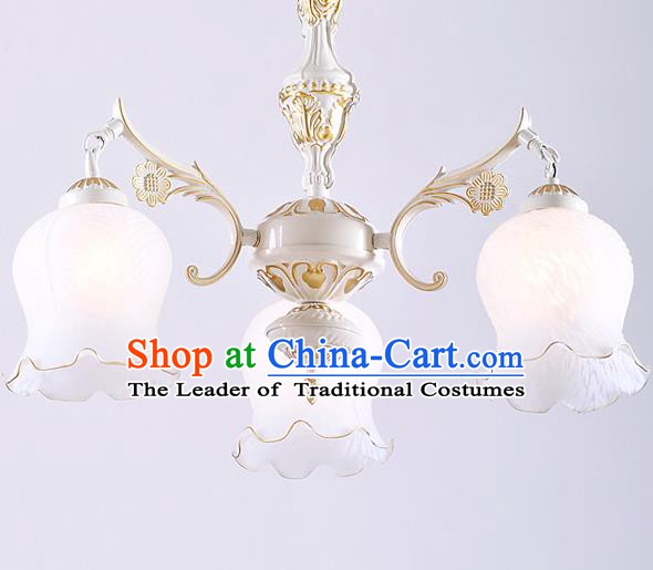 Top Grade Handmade Hanging Three-Lights Lanterns Traditional Chinese Ceiling Palace Lantern Ancient Lanterns