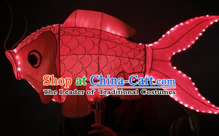 China Handmade Red Fish Lanterns Traditional Chinese New Year Palace Lantern Ancient Lanterns