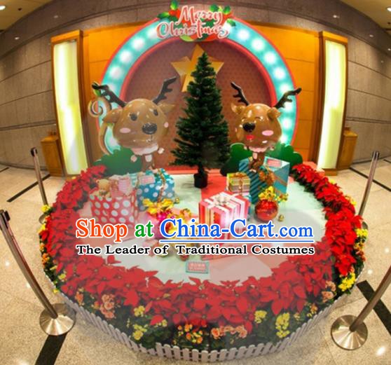 Traditional Handmade Christmas Stage Display Decorations Shiny Lamplight LED Lanterns