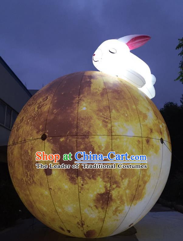 Handmade China Mid-Autumn Festival Decorations Lights Moon Lanterns Stage Display Lamp