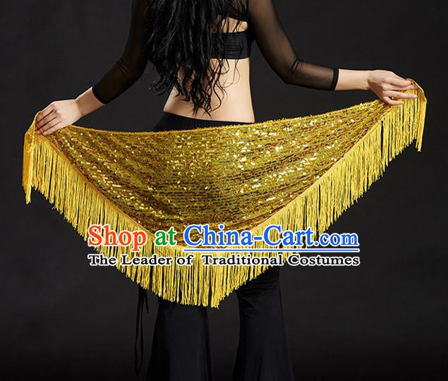 Indian Belly Dance Golden Tassel Waist Scarf Belts India Raks Sharki Waistband for Women