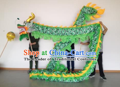 Chinese Traditional Green Dragon Dance Costumes Professional Lantern Festival Celebration Dragon Parade Complete Set