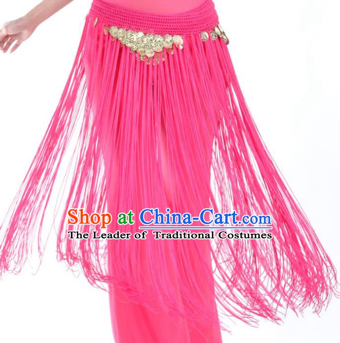 Indian Belly Dance Rosy Tassel Waist Chain Belts India Raks Sharki Waistband for Women