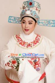 Traditional Chinese Beijing Opera Lang Scholar White Hats Peking Opera Niche Headwear