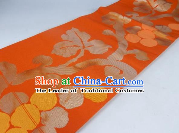 Traditional Japanese Kimono Orange Belts Kimonos Yukata Waistband for Women