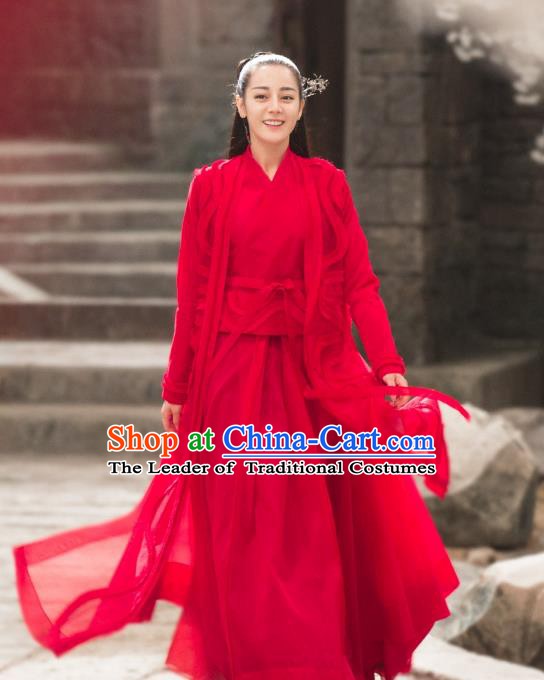 Chinese Ancient Female Knight-Errant Costume Theatre Performances Swordswoman Hanfu Clothing for Women