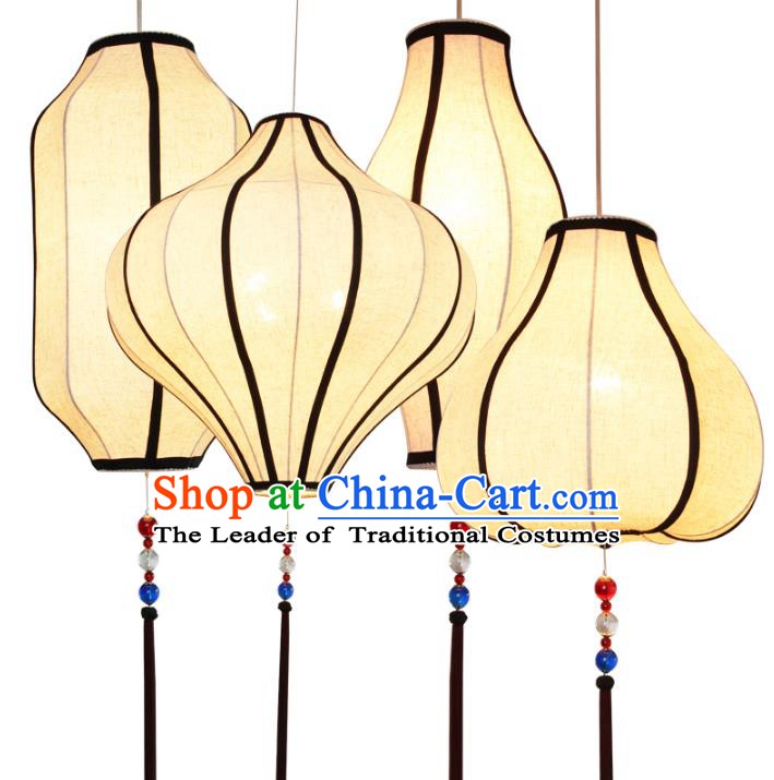 Handmade Traditional Chinese Ancient Lantern Ceiling Lanterns Linen Lanern