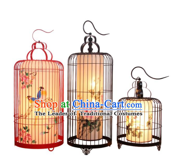 Handmade Traditional Chinese Ancient Palace Lantern Ceiling Lanterns Hanging Birdcage Lanern