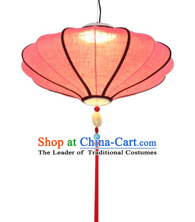 Traditional Chinese Ancient Palace Lantern Red Linen Ceiling Lanterns Hanging Lanern