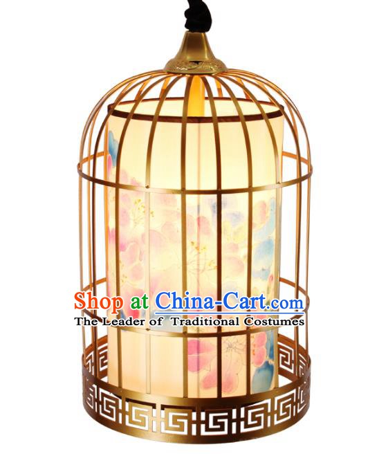 Handmade Traditional Chinese Lantern Birdcage Desk Lamp Palace Lantern