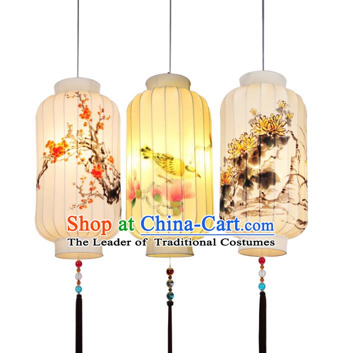 Traditional Chinese Ancient Palace Lantern Hand Painting Ceiling Lanterns Hanging Lanern