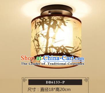 Traditional Chinese Handmade Lantern Classical Printing Bamboo Round Ceiling Lamp Ancient Lanern