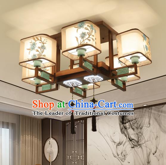 Traditional China Handmade Lantern Ancient Six-pieces Lanterns Palace Ceiling Lamp