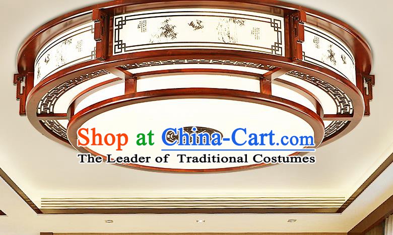China Traditional Handmade Ancient Printing Bamboo Wood Lantern Palace Lanterns Ceiling Lamp