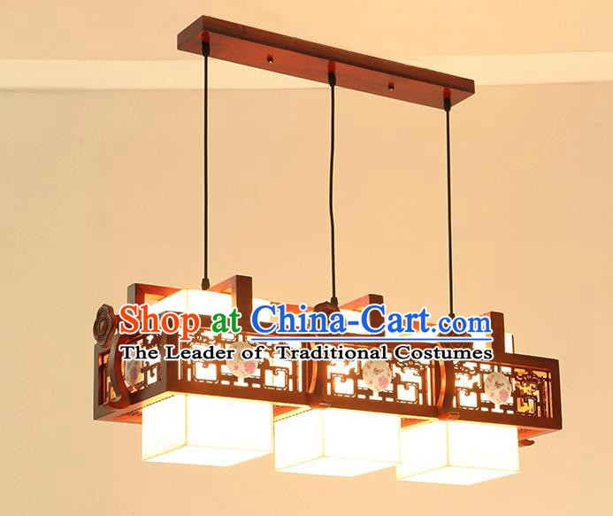 China Traditional Handmade Ancient Wood Hanging Lantern Palace Lanterns Ceiling Lamp