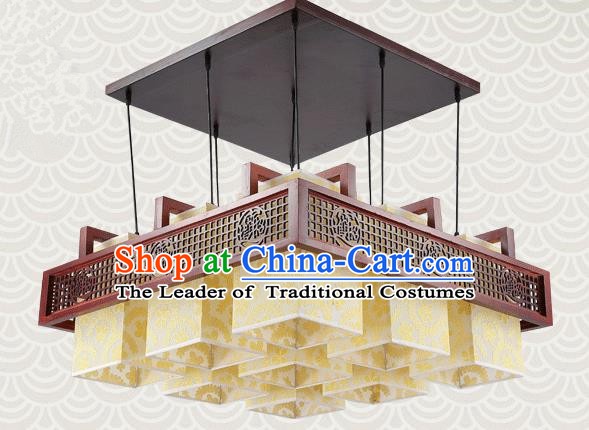 China Traditional Handmade Lantern Ancient Lanterns Palace Nine-pieces Ceiling Lamp