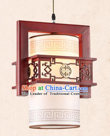 China Handmade Parchment Lantern Traditional Wood Lanterns Palace Hanging Lamp