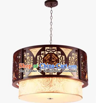 China Handmade Ceiling Lantern Traditional Wood Carving Hanging Lanterns Palace Lamp