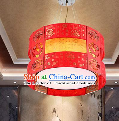 China Handmade Ceiling Lantern Traditional Hanging Red Lanterns Palace Lamp