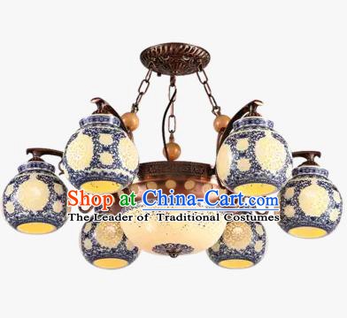 China Handmade iron Ceiling Lantern Traditional Ancient Hanging Lanterns Palace Lamp