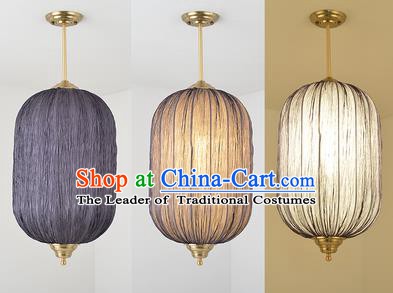 China Handmade Lantern Traditional Lanterns Grey Hanging Lamp Palace Ceiling Lamp