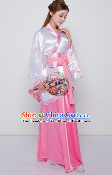 Chinese Ancient Han Dynasty Palace Lady Costume Theatre Performances Princess Dress for Women