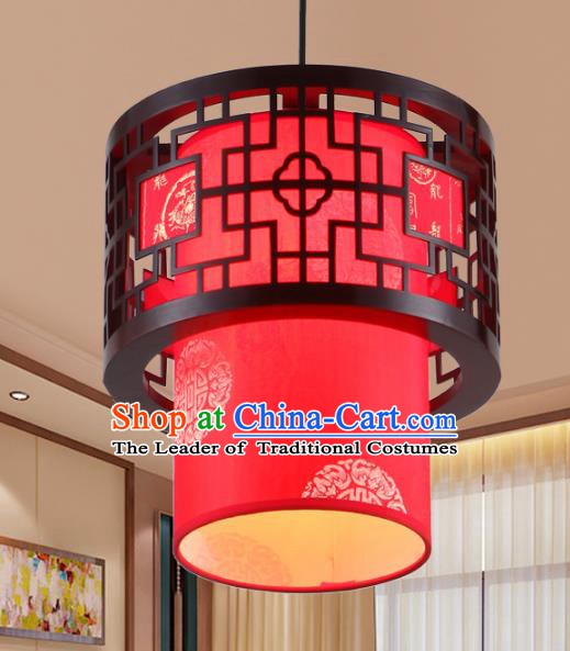 Chinese Handmade Red Lantern Traditional Palace Ceiling Lamp Ancient Hanging Lanterns