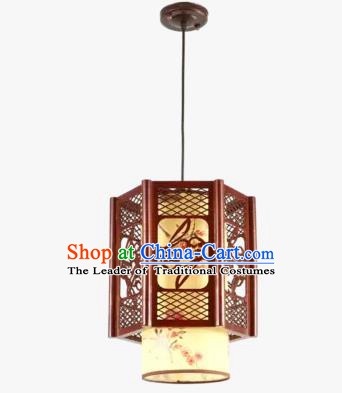 Chinese Handmade Wood Lantern Traditional Palace Hanging Ceiling Lamp Ancient Lanterns