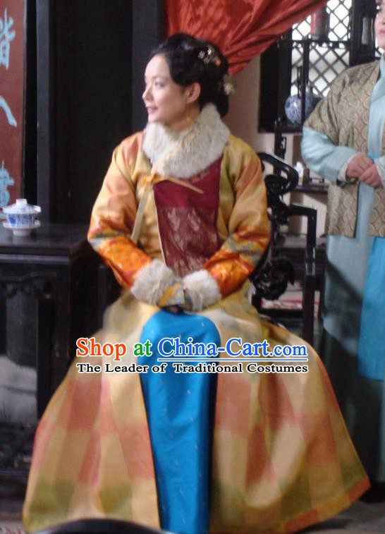 Chinese Ancient Manchu Dress Qing Dynasty Courtesan Chen Yuanyuan Costume for Women