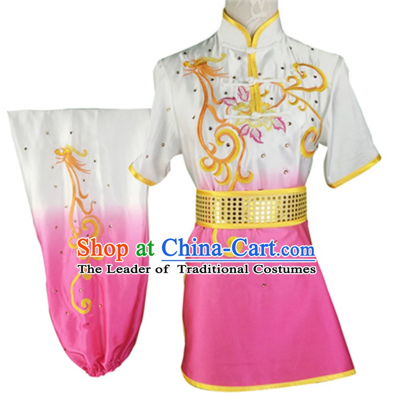 Custom Made Top Mulan Short Sleeves Best and the Most Professional Kung Fu Competition Clothes Contest Suits for Adults Children