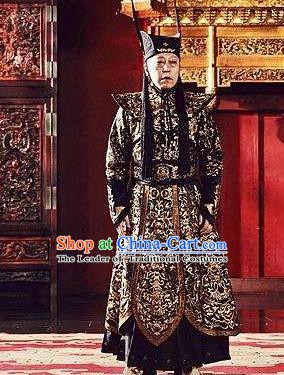 Traditional Chinese Ancient Ming Dynasty Court Eunuch Wei Zhongxian Costume for Men