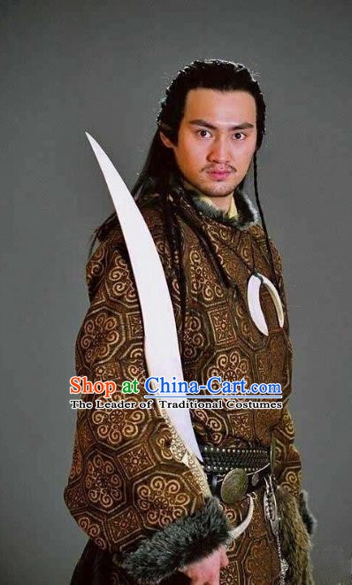 Ancient Chinese Song Dynasty Young General Yang Yanzhao Replica Costume for Men