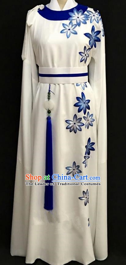 China Traditional Beijing Opera Niche White Robe Chinese Peking Opera Gifted Scholar Costume