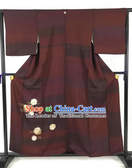 Japanese Traditional Embroidered Kimono Ancient Yukata Robe Wafuku Hakama Haori Clothing for Men