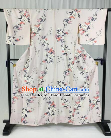 Japan Traditional Palace Kimono Formal Costume Printing Furisode Kimonos Ancient Yukata Dress for Women