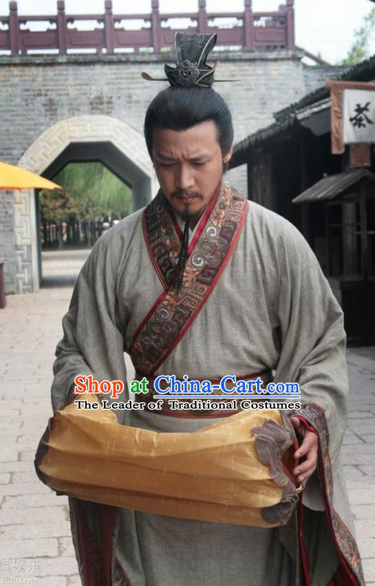 Chinese Song Dynasty Poet Su Shi Clothing Litterateur Su Tungpo Replica Costume for Men