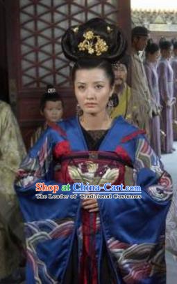 Chinese Ancient Song Dynasty Palace Lady Imperial Consort Liu Replica Costume for Women