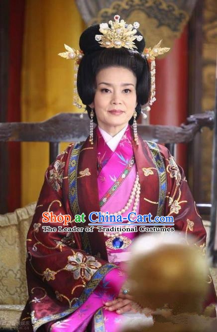 Chinese Ancient Song Dynasty Palace Empress Dowager Embroidered Replica Costume for Women