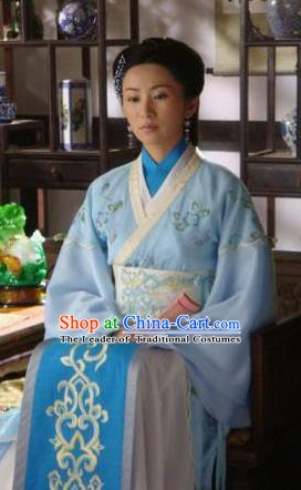 Chinese Ancient Song Dynasty Palace Princess Embroidered Replica Costume for Women