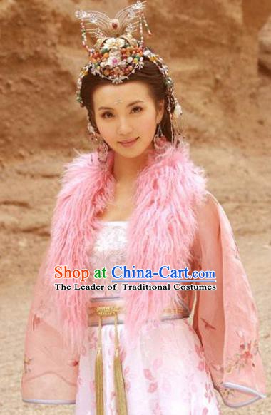 Chinese Ancient Song Dynasty Khotan Kingdom Princess Dress Embroidered Replica Costume for Women