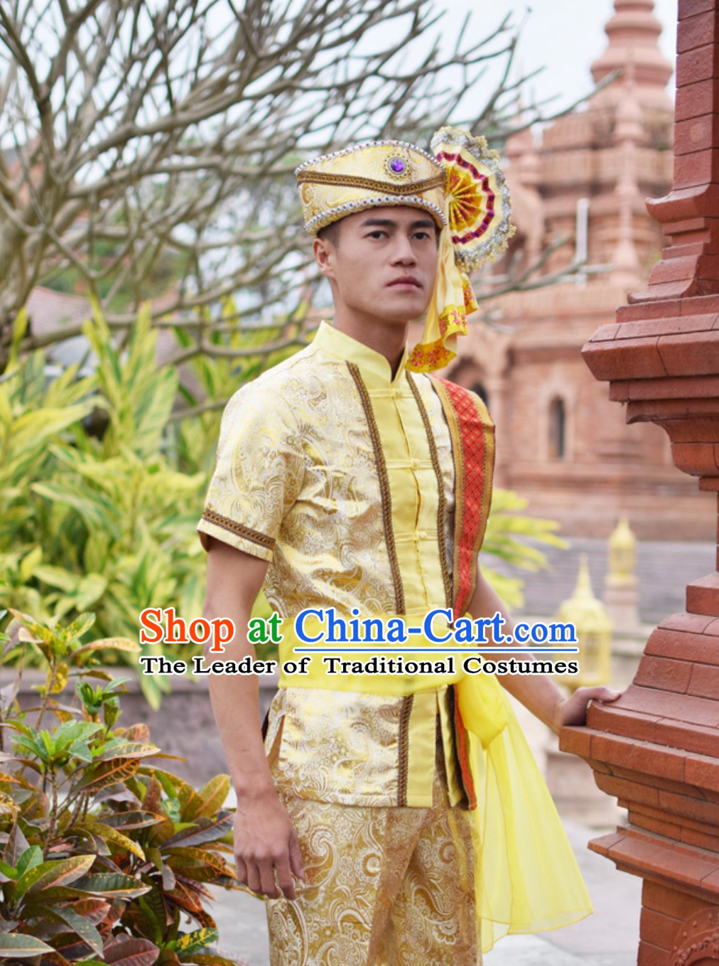 Top Traditional National Thai Dress Thai Traditional Dress Dresses Wedding Dress online for Sale Thai Clothing Thailand Clothes Complete Set for Men Boys Youth