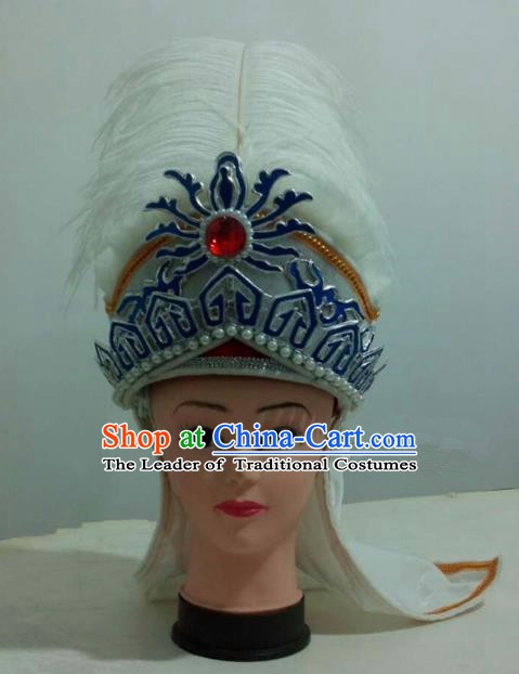 China Traditional Beijing Opera Princess Hair Accessories Chinese Peking Opera Niche Hats for Men